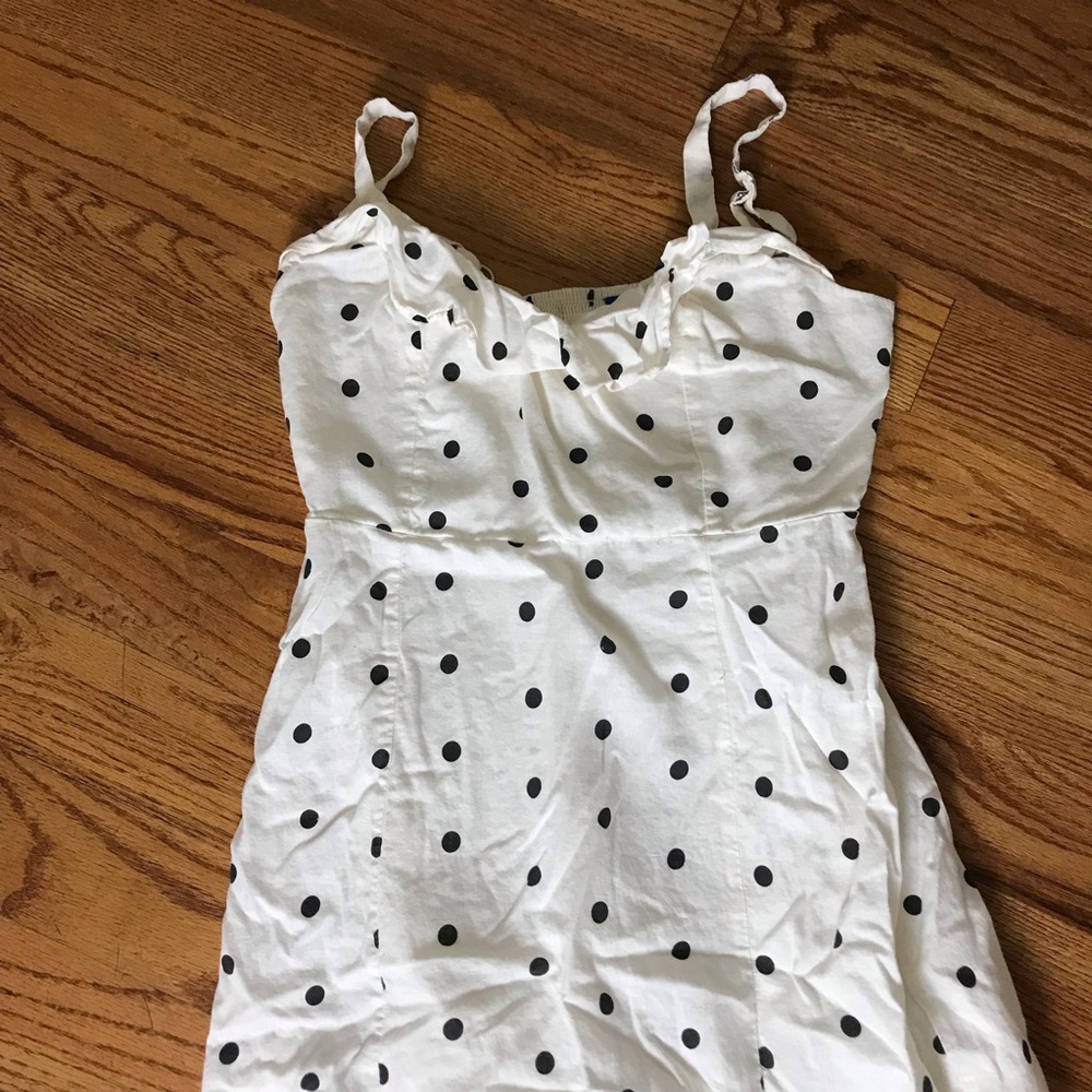 Old Navy White Polka Dot Dress
